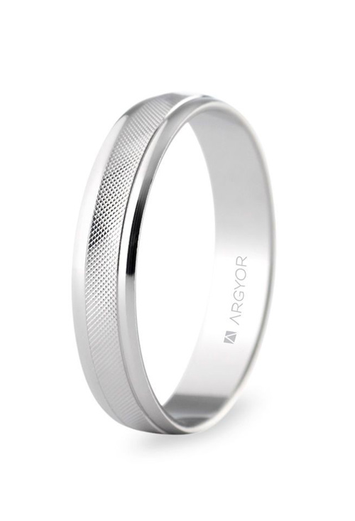 Alianza de oro blanco de 4mm, Argyor 5B40501