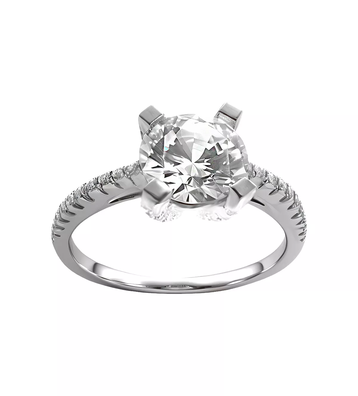 anillo de plata con circones acabado rodio foto para parrilla web