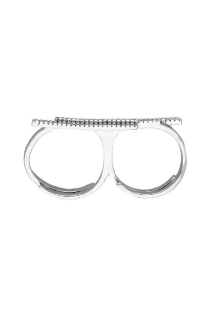 anillo duo de plata y circonitas para dos dedos vista cenital 042_A240-S_02
