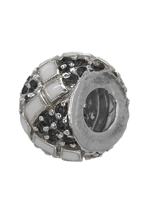 abalorio de plata cpn circonitas negras y esmaltes blancos 015_27-02