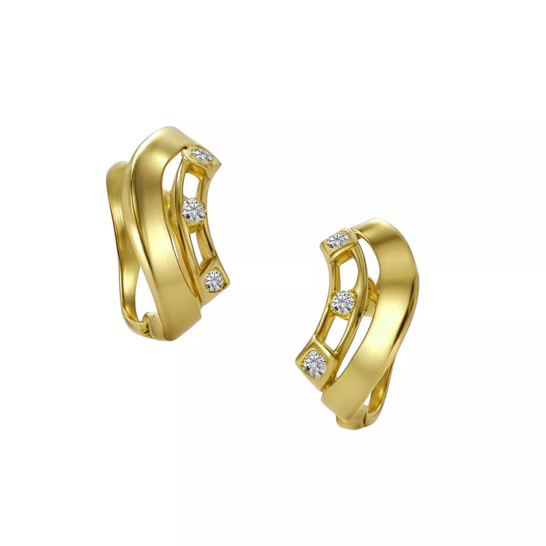 pendientes de oro y circones