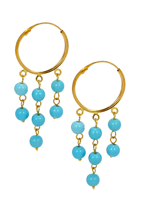 Pendientes oro 1ª ley 750 mmas. (18 k.) criollas·aros con piedras oro amarillo rfcia.100_J680