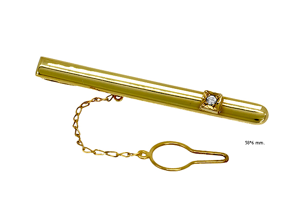 Complemento de caballero oro 1ª ley 750 mmas. (18 k.) pasador de corbata oro bicolor rfcia.146_6007-A