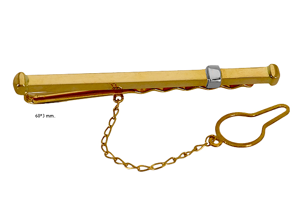 Complemento de caballero oro 1ª ley 750 mmas. (18 k.) pasador de corbata oro bicolor rfcia.146_8230-A