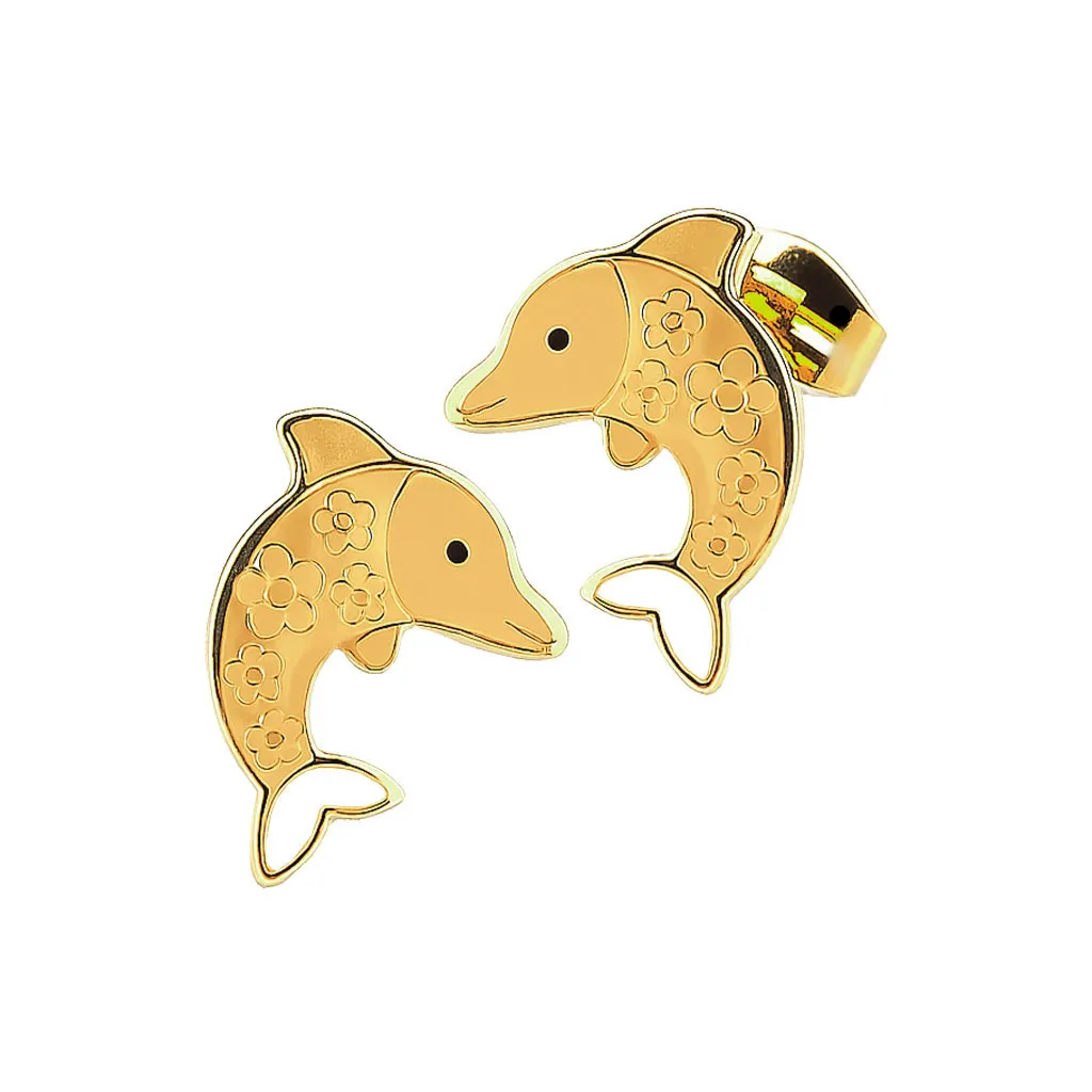 pendientes de oro delfines