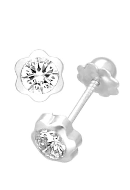 Pendientes oro blanco 18 ktes para niñas 234_1027-B foto 2
