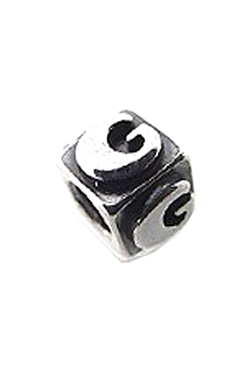 Abalorio de plata inicial letra G 015_S1-L-G