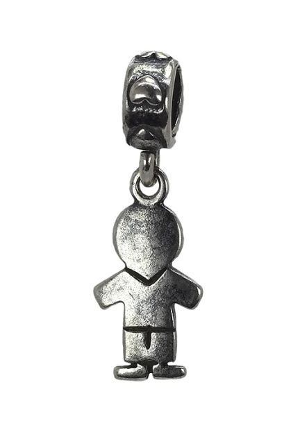 abalorio de colgar con la imagen de un niño vista frontal 015_S8-045