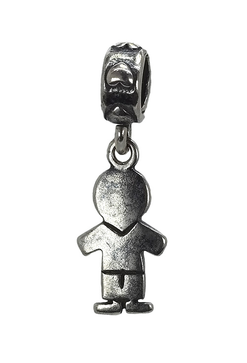 abalorio de colgar con la imagen de un niño vista frontal 015_S8-045