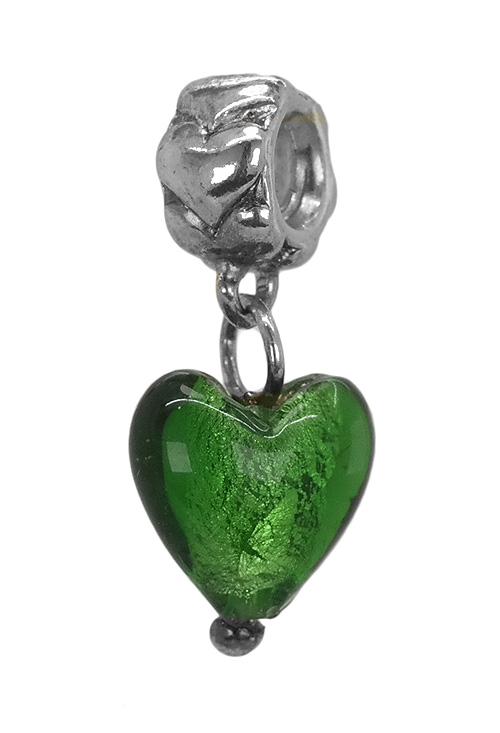 abalorio de colgar corazon resina de abrazadera 015_S17-4G