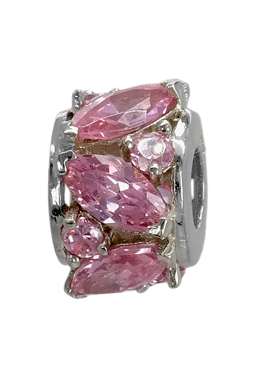 Abalorio plata con piedras rosas 015_NAVE-4