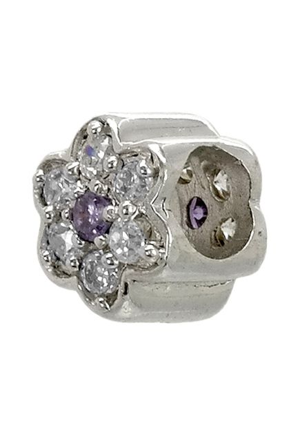 abalorio de plata con circonitas en forma de estrella vista lateral 015_12-07