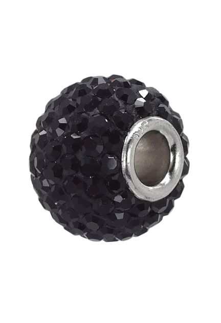 abalorio de plata cuajado de swarovski s de color negro 015_500-04 foto 1