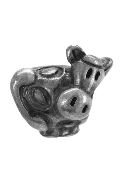 abalorio de plata forma de vaca para pulsera 015_S1-047_01