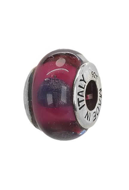 abalorio de plata y cristal de murano tonos malvas MRN115_01