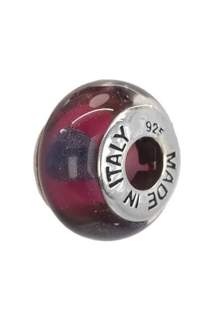 abalorio de plata y cristal de murano tonos malvas foto lateral 015_MRN115_01