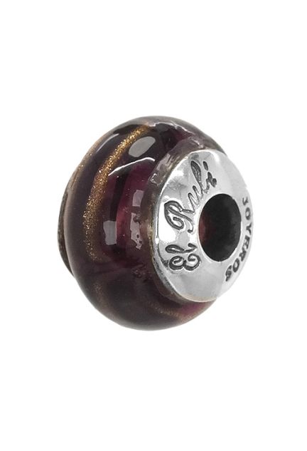 abalorio de plata y cristal de murano tonos marrones 015_MRN110 015_MRN110