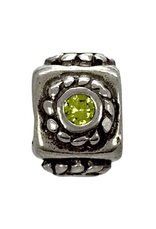 abalorio plata con olivina vista frontal 015_S2-042