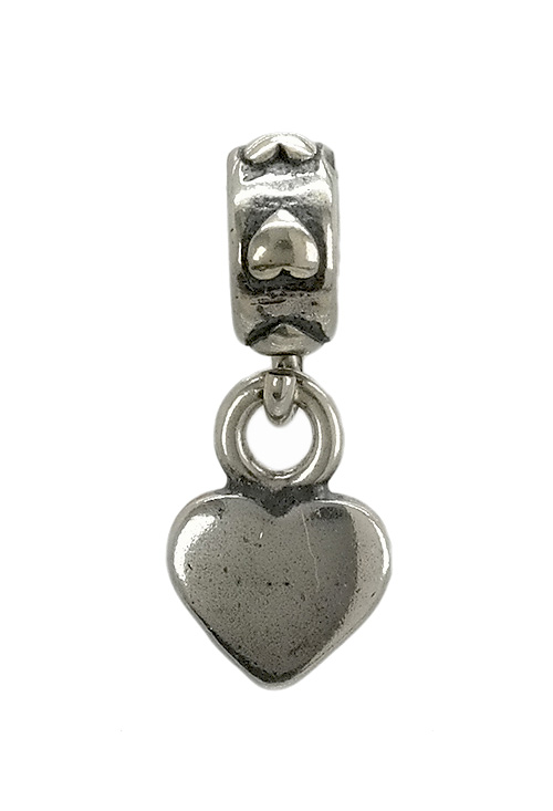 abalorio plata de ley para colgar de pulsera con forma de corazón 015_S8-024
