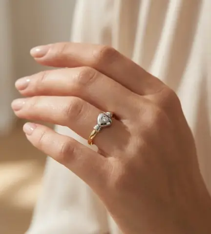 anillo compromiso solitario oro bicolor con diamante 002 5784 s 3