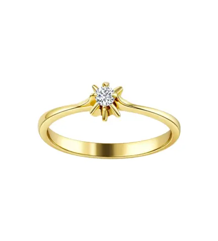 anillo de compromiso oro amarillo 18k con brillante 192_Z0231