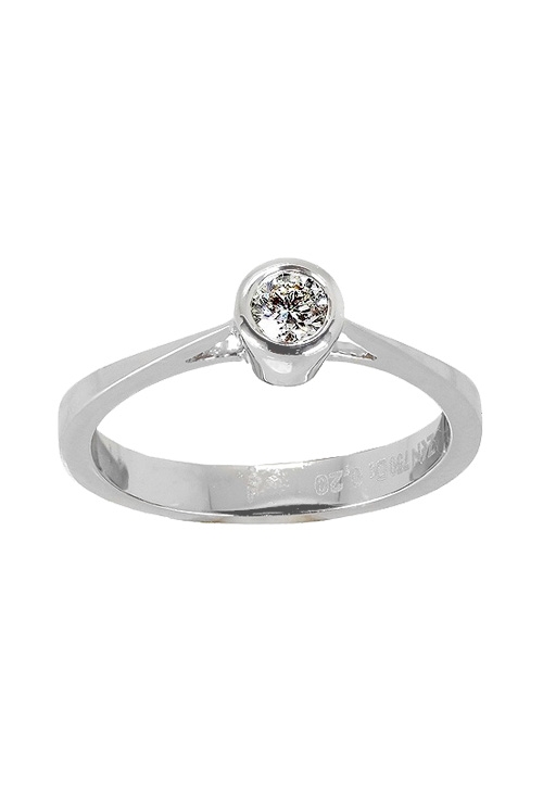 Anillo de compromiso oro blanco y diamante - foto 3 - rfcia.048_RG080340-118-020