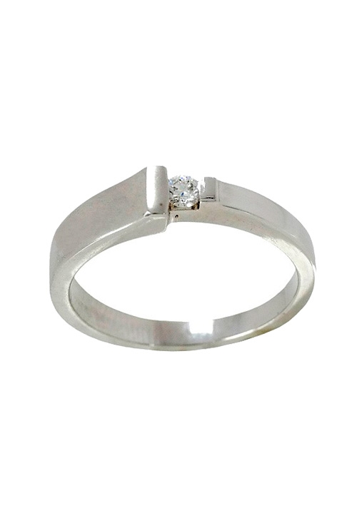 Anillo de compromiso tipo solitario oro blanco y diamante - foto 3 - rfcia.048_RG080633-118