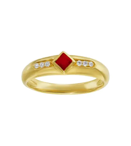 anillo de oro 18 ktes con rubi y brillantes 070_SB5713