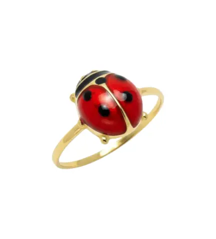 anillo de oro 18k mariquita esmaltada 052_290-S_01