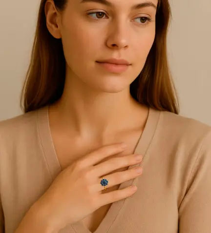 anillo-de-oro-18k-y-zafiros-005_02998-A-ZF modelo mujer