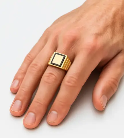 anillo de oro con onice para grabar 081_01585_10