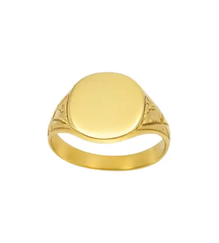 anillo de oro sello para grabar niño mujer 131_B-5-10