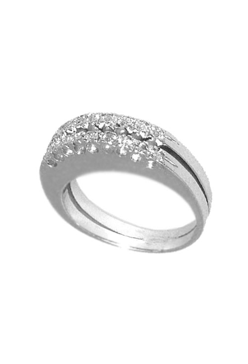Anillo de pedida media alianza oro blanco con diamantes - foto 3 - rfcia.083_VILLA1101853