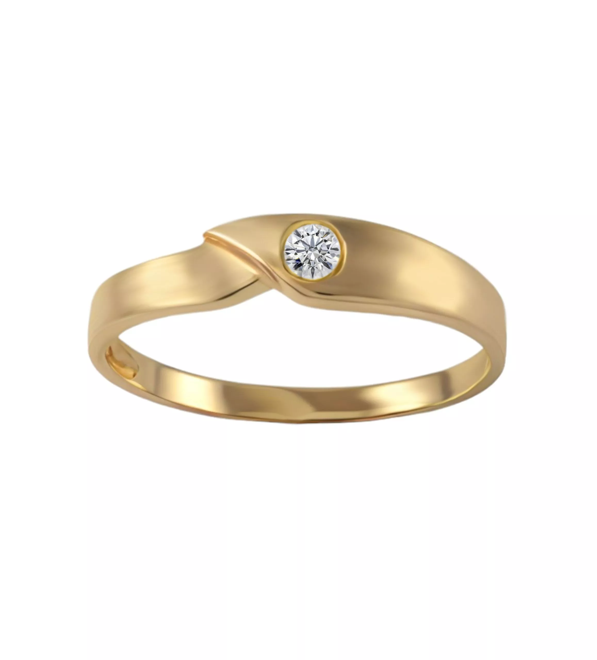 anillo oro 18k con circonita para comunion