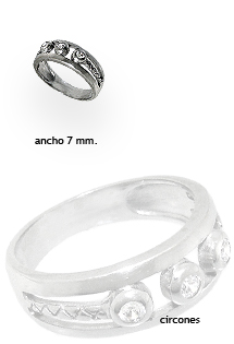 Anillo oro 1ª ley 750 mmas. (18 k.) sortija con piedras señora oro blanco rfcia.120_160