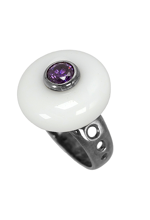 Anillo plata ley ágata blanca y amatista 004_RA2524