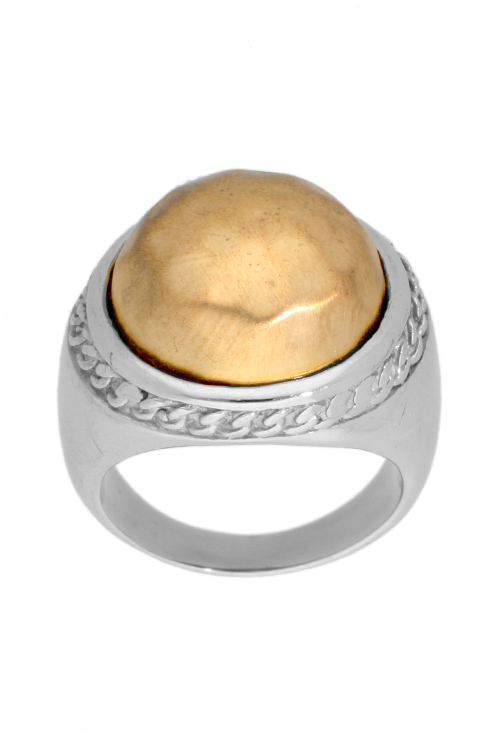 Anillo de acero bicolor. 094_90031