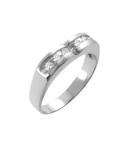 media alianza oro blanco y diamantes anillo de pedida 192_Z0199_01 toma oblicua