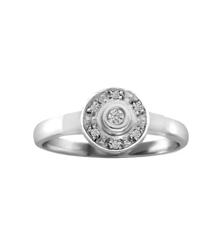 anillo de compromiso oro blanco con diamantes