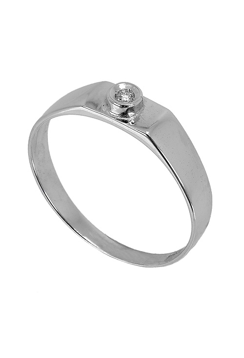 Anillo de compromiso oro blanco y diamante. 065_0000786-00 oblicua