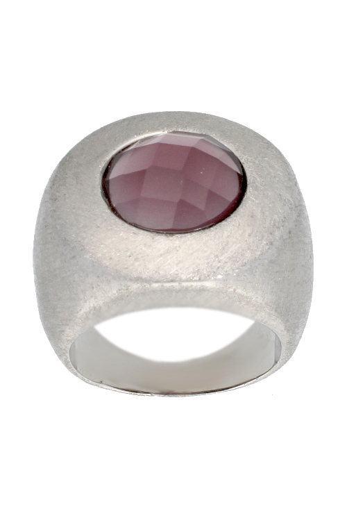 Anillo de acero con amatista. 094_90032