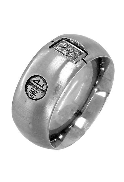 anillo de acero y oro blanco con diamantes foto oblicua 142_0470-1_01