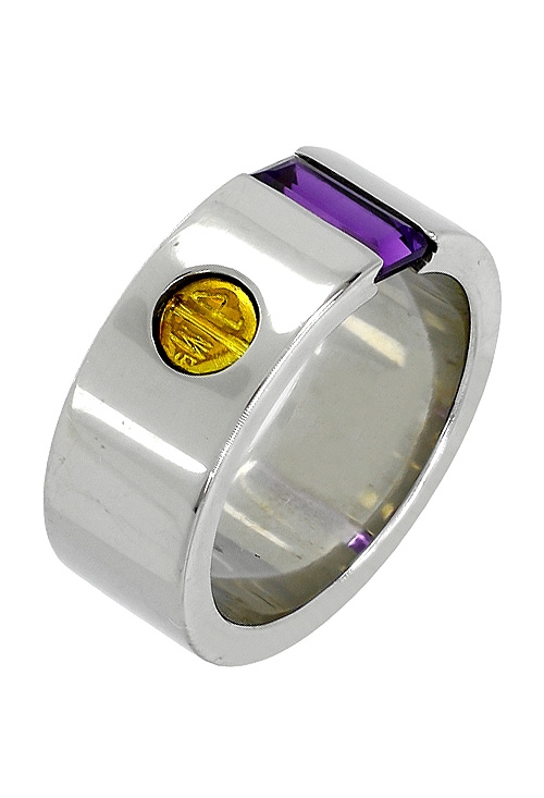 anillo de acero y oro con amatista vista oblicua 142_0539-1M_01