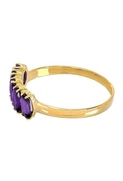 anillo oro amarillo 18 ktes con amatistas 130_0037-M vista a la izquierda