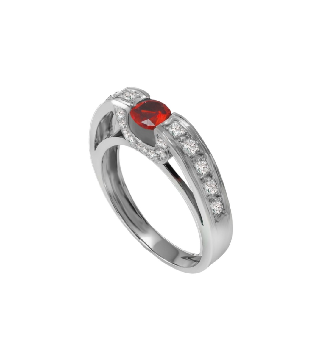 sortija de oro blanco 18 ktes con rubi y diamantes vista lateral precio barato 111_4707BR_01