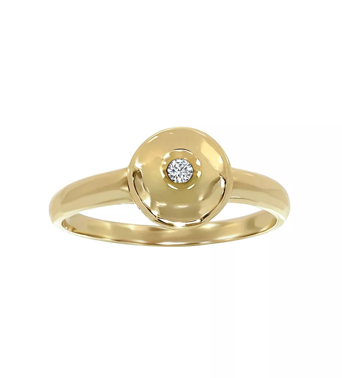 anillo de compromiso oro amarillo tipo chaton