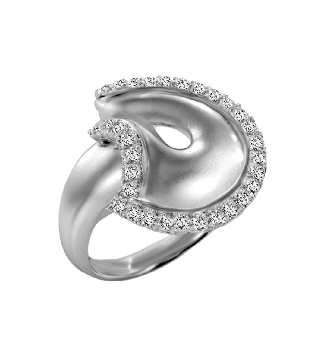 anillo de oro blanco con diamantes toma principal para tienda online el rubi joyeros