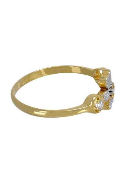 Anillo de oro con circonitas para mujer 002_52956-S venta online a precios baratos