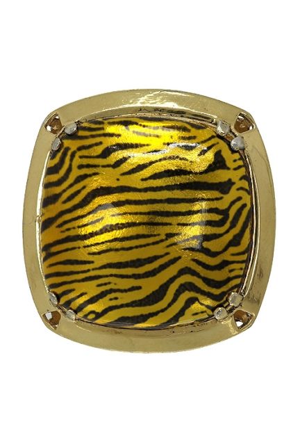 anillo de plata chapada esmalte piel de tigre vista cenital 200_155125