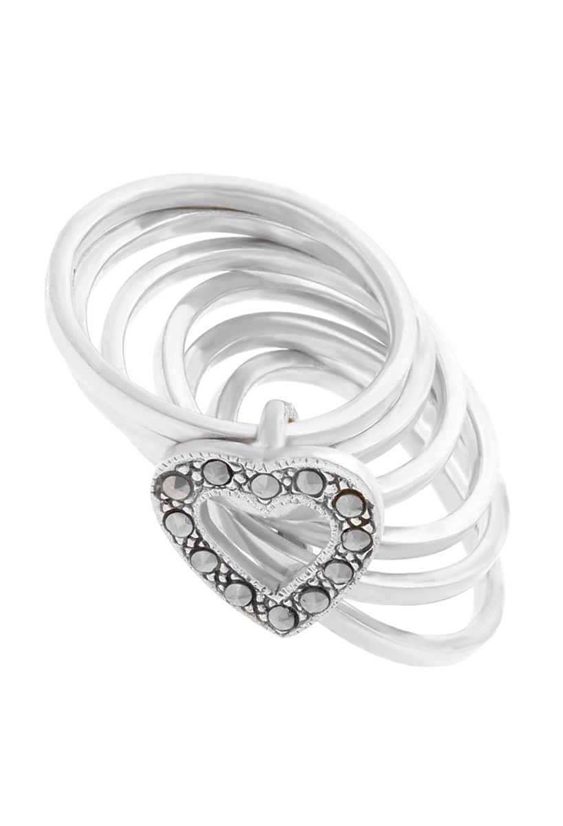 anillo de plata semanario siete aros cogidos por un corazon de marquesitas foto aros sueltos 237_TJ1076S01